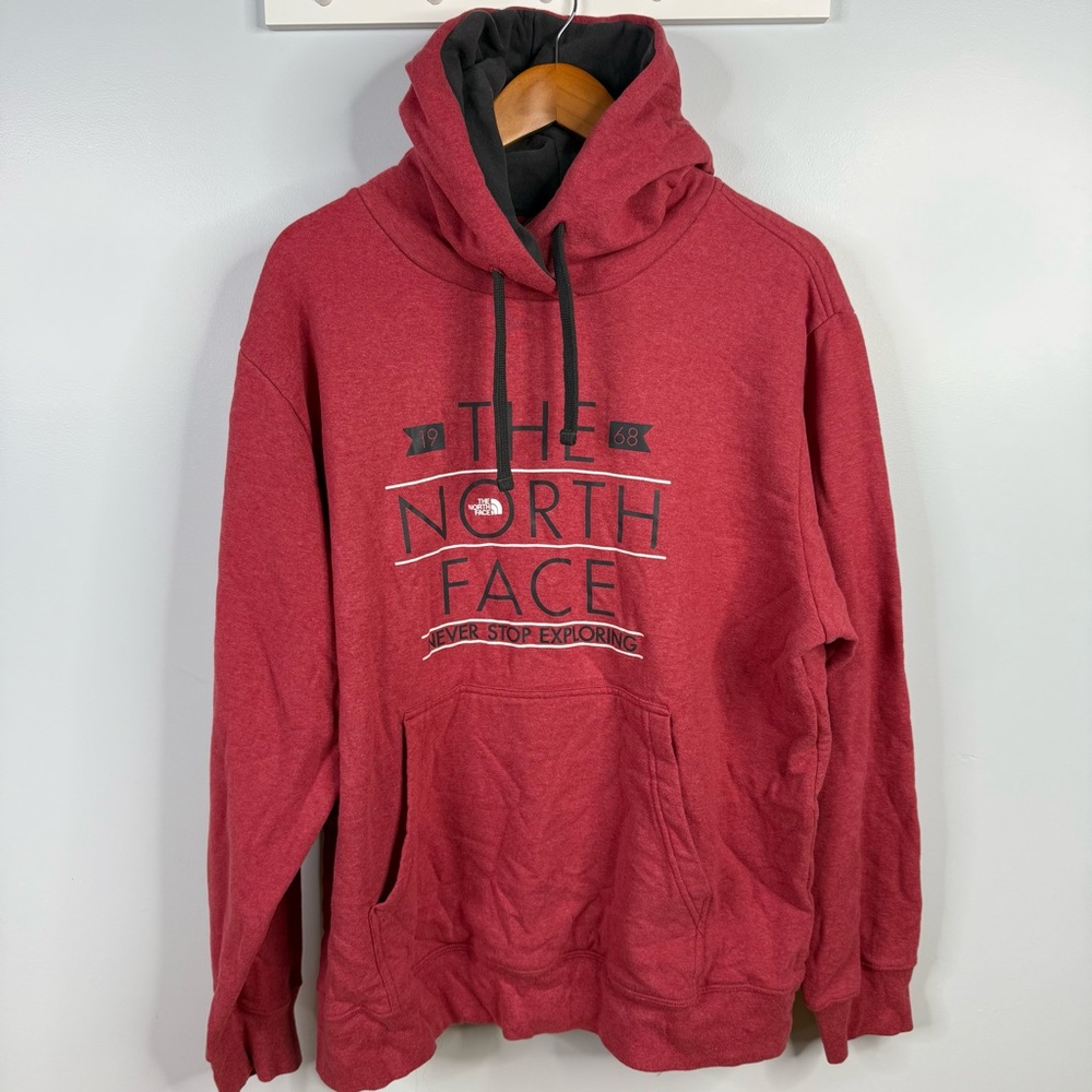 The North Face Men’s Pullover Hoodie – Red Heather – Size XL